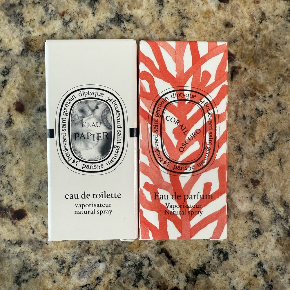 Set of 2 Diptyque travel size eau de toilette / parfum